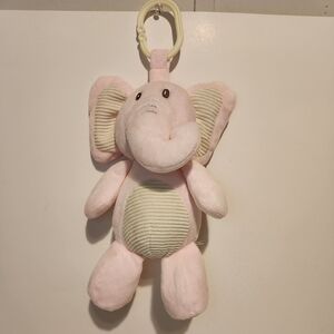 13” Kellytoy Pink Elephant Baby Rattle Toy Stroller/Car seat attachment